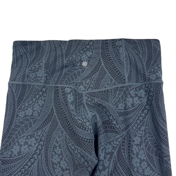 Athleta Elation Textured Floral Tights Leggings Athletic Workout Women's Size L - Picture 5 of 8